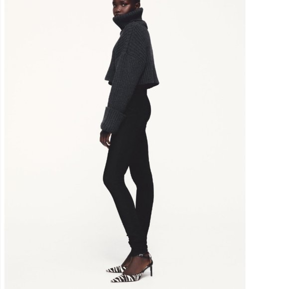 ZARA | Ribbed Leggings with Slits - Picture 3 of 9